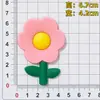 Goma Blanda de PVC Flores de Dibujos Animados Coloridas Accesorios para Fundas de Teléfono Móvil Bolsas Ropa Zapatos Accesorios Parches Decoraciones Colección