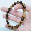Pulseira de Pedra Ágata Olho de Tigre Cristal Natural 8mm Fashion Simples Círculo Único Contas Redondas Joia Transfronteiriça Pulseira de Obsidiana