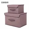 Nueva Caja de Almacenamiento Plegable con Tapa de Patrón Pied de Poule Transfronterizo, Caja de Almacenamiento de Tela para Artículos Varios y Organización de Ropa