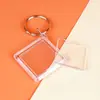 En Stock Llavero Acrílico Transparente Colgante Pequeño Marco Hueco Irregular Anillo de Colgante Personalizado Pequeña Cantidad