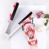 Peine Plancha en V de Cerdas de Jabalí para Peinado de Cabello Liso, Peine Estilizador de Cabello Liso, Peine Alisador Antiestático para el Cabello