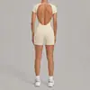 Venta al por mayor de Ropa de Yoga Transfronteriza, Mono Deportivo Ajustado sin Espalda Ajustable para Mujer, Ropa Adelgazante para Pilates y Fitness Dropshipping