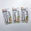 Set de Pelador de Acero Inoxidable de Tres Piezas, Pelador de Papas, Rallador Cara Sonriente, Pinza de Pluma de Pato, Cuchillo de Fruta de Vendedor Ambulante