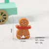 Novo Homem de Gengibre Fofo de Natal Micro Paisagem Cena de Neve Pequenos Enfeites DIY Enfeites de Desenho Animado Pequenos Acessórios de Resina