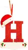 Letra Inicial de Navidad con Gorro Rojo Decoración de Letra, Decoración Colgante para Árbol de Navidad DIY Colgante Personalizado Regalo