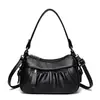 Bolso cruzado casual de cuero suave para hombro, multicapa, simple, moderno, estilo urbano, bolso de uso diario para mujer