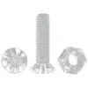 Parafuso e porca transparentes com cabeça escareada cruzada, conjunto, combinação de parafuso de cabeça chata de PC, porca sextavada, parafuso de máquina M2M3M4M5M6