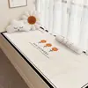 Tapete Minimalista de Caxemira Sintética para Quarto ao Lado da Cama, Tapete Absorvente de Água Antiderrapante, Tapete para Peitoril de Janela, Tapete de Chão Tatami para Casa, Tapete para Janela de Canto