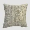 Sofá de jacarandá com borda jacquard fronha de alta precisão modelo simples de luxo leve para sala de estar villa capa de almofada de alta qualidade
