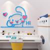 Pegatinas de perro Yugui para dormitorio, mesita de noche, 3D, diseño de dibujos animados, decoración para habitación infantil