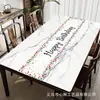 Camino de Mesa Transfronterizo de Nuevo Estilo con Acabado de Alta Gama, Mantel de Cumpleaños de Dibujos Animados, Mantel Individual para Mesa de Comedor, Decoración de Sala de Estar, Decoración de Fiesta, Camino de Mesa Personalizado