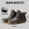 Botas de Chuva Curtas para Casais, Homens e Mulheres, Sapatos Impermeáveis, Botas de Chuva Antiderrapantes, Botas de Água Resistentes ao Desgaste para Estudantes, Caminhadas e Ciclismo, Uso ao Ar Livre e Aquecimento