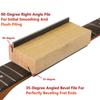 Lima Biseladora de Filamento para Guitarra de Ángulo de 35°/90° Multifuncional Lima de Filamento Lima de Corona (con Radio)