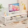 Suporte de Mesa com Gaveta, Multifuncional, Suporte Elevado e Estendido para Laptop, Suporte para Monitor