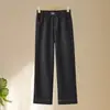 Pantalones de Mezclilla Anchos Elásticos Nuevos de Primavera y Otoño para Mujeres de Mediana Edad y Mayores, Cintura Alta, Elegantes, de Pierna Recta, Estilo Mom