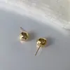 Aretes Irregulares con Forma de Bola Abollada, Aretes de Diseño Nicho para Mujer, Nuevo Modelo 2023, Chapados en Oro Real de 18K