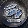 Prisma hexagonal de cristal blanco natural, cristal de energía desmagnetizante Vogel del Himalaya de doble punta, adorno