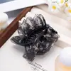 Grampo de Coque com Laço de Tricô Maillard para Mulheres, Presilha Elegante para Rabo de Cavalo, Acessório de Cabelo, Ferramenta de Penteado para Coque, Grampo de Fixação de Cabelo