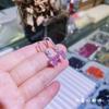 Pendientes de Gancho para la Oreja de Amor Corazón de Niña Dulce Incrustado Circonita Cristal de Alta Calidad Pendientes Coloridos con Forma de Corazón Fuente