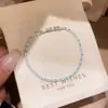Pulseira Vazada de Vidro com Zircônia e Contas Estilo Palácio Francês, Luxo Leve, Sensação de Alto Padrão, Pulseira de Nicho, Acessório de Mão Versátil e Elegante