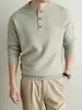 Suéter de Tricô Henley Pesado 460g, Novo Modelo 2026, Suéter Espesso, Estilo Casual, Moderno e Confortável, Disponível para Dropshipping