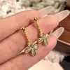 Loja de Ouro Mesmo Estilo Joias Banhadas a Ouro, Novo Estilo Retro Chinês Colar de Cristal Trevo de Quatro Folhas para Mulheres, Joias de Design de Ponta