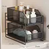 Estante de almacenamiento para debajo del fregadero, cesta organizadora de artículos de tocador para el baño, organizador extraíble de detergente para la ropa para el baño
