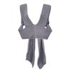 Nuevo top sexy de punto grueso cruzado para comercio exterior europeo y americano 23612p chaleco base de lana sexy de temperamento ajustado para mujer