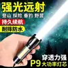 Lanterna forte super brilhante de longo alcance zoom retrátil ajuste multinível pode ser focada luz de inundação laser de longo alcance atirador elétrico