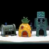 Casa de la Piña Transfronteriza Acuario Paisajismo Paquete Completo Adornos de Muñeca Casa Refugio Juego de Decoración de Casa Pequeña de Bob Esponja