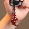 Llavero con colgante de delfín de sándalo, creativo, DIY, combinable con todo, para coche, cadena universal para teléfono móvil, colgante, joyería colgante