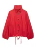 Comercio exterior transfronterizo ropa de mujer otoño nuevo moda europea y americana de un solo pecho cuello alto chaqueta bomber 0671416