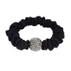 Goma para el pelo de organza, Goma para el pelo de moda para peinar el cabello, Cuerda para el pelo de nuevo estilo, Goma para el pelo elegante con pedrería, Anillo para el pelo de malla plisada, Accesorio para el cabello