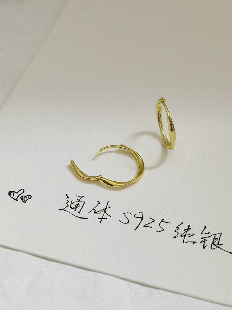 EH601961素银扭线形耳扣