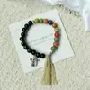 Pulsera de Cerámica Jingdezhen Nueva Pulsera de Cerámica China Joyería Estudiante Estilo Tíbet Cuerda Trenzada a Mano Puesto Regalo para Estudiante