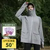Nueva Ropa de Protección Solar para Mujer 2026 Nueva Seda de Hielo Anti-UV UPF50+ Delgada Transpirable Ropa Exterior Capucha Grande Holgada