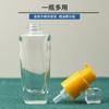 Venta directa botella de vidrio de fondo grueso con dispensador de 50 ml, 100 ml, cabezal de bomba amarillo, botella para aceite esencia de cuidado del cabello, portátil para viajes, sub-botella