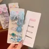 Grampo de Cabelo Infantil com Laço de Tela Concha Estrela do Mar Presilha de Cabelo Doce Desenho Animado Acessório de Cabelo para Menina Princesa