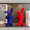 Adornos de Conejo Afelpado para Sala de Estar, Recibidor, Mueble de TV, Decoraciones para Gabinete de Vino, Minimalista Moderno, Regalos de Inauguración de Casa Nueva