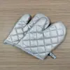 Luvas de Forno de Algodão Espesso para Micro-ondas, Tecido Macio, Isolamento Térmico, Brancas, Cinco Dedos, para Assar e Churrasco, Antiescaldamento