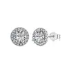 Pendientes de Plata de Ley S925 de Fábrica para Mujer, Moda Europea y Americana, Lujo Ligero, Gama Alta, Pendientes Exquisitos Incrustados con Circonita, Joyería para Orejas