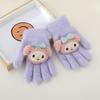 Luvas infantis para meninos e meninas para outono e inverno à prova de frio quentes cinco dedos para meninas grandes no inverno crianças e estudantes com dedos grossos