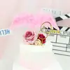 Estilo celebridade da internet Asas de pena real Asas de anjo bonitas Plug-in Bola transparente colorida Decoração Decoração de bolo para assar