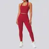 Nuevo conjunto de sujetador deportivo racerback transfronterizo con sensación de piel, conjunto ajustado de cintura alta para levantar glúteos para correr y fitness para mujer