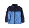 Pedido Japonés~ Estilo Pareja Unisex Otoño e Invierno Chaqueta de Polar con Cremallera y Bloques de Color Cuello Alto Corte Holgado Ropa de Abrigo 462028