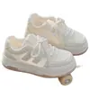 Tenis blancos de malla para mujer para combinar con faldas, nuevos zapatos de malla de verano 2026, zapatos casuales finos transpirables, tenis de suela gruesa
