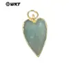WT-P1965 nuevo único largo forma de corazón multicolor gema amatista lapislázuli cabeza colgante collar de mujer decoración