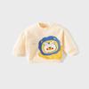 Moletom de Manga Longa para Bebês Meninos e Meninas Primavera e Outono Roupa Externa Fofa Estilosa Infantil Outono e Inverno Estilo Coreano Casual Versátil Top para Crianças Pequenas