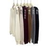 Otoño e invierno 2024 nuevo sudadera con capucha de punto sin costuras de marca grande 100% lana suéter versátil holgado para mujer