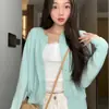 Suéter cárdigan tejido original suave y acogedor para mujer, nuevo estilo popular para primavera y otoño, top petite retro americano
